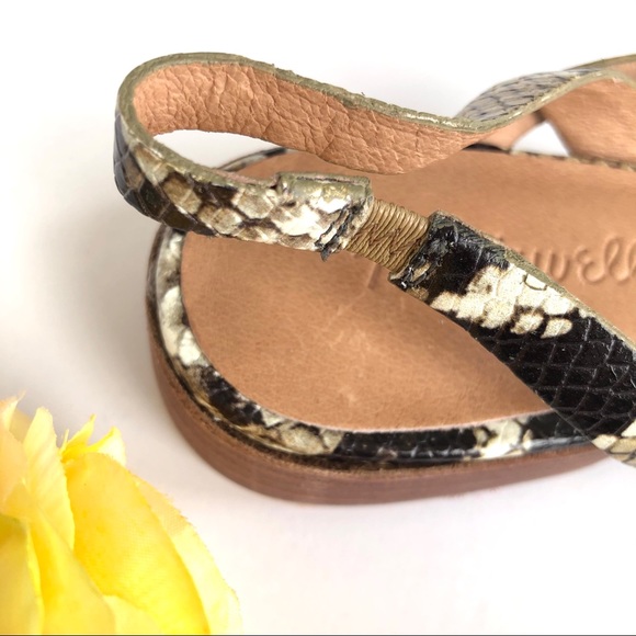 Madewell • Heidi Slingback Snake Embossed Sandals - Picture 8 of 10